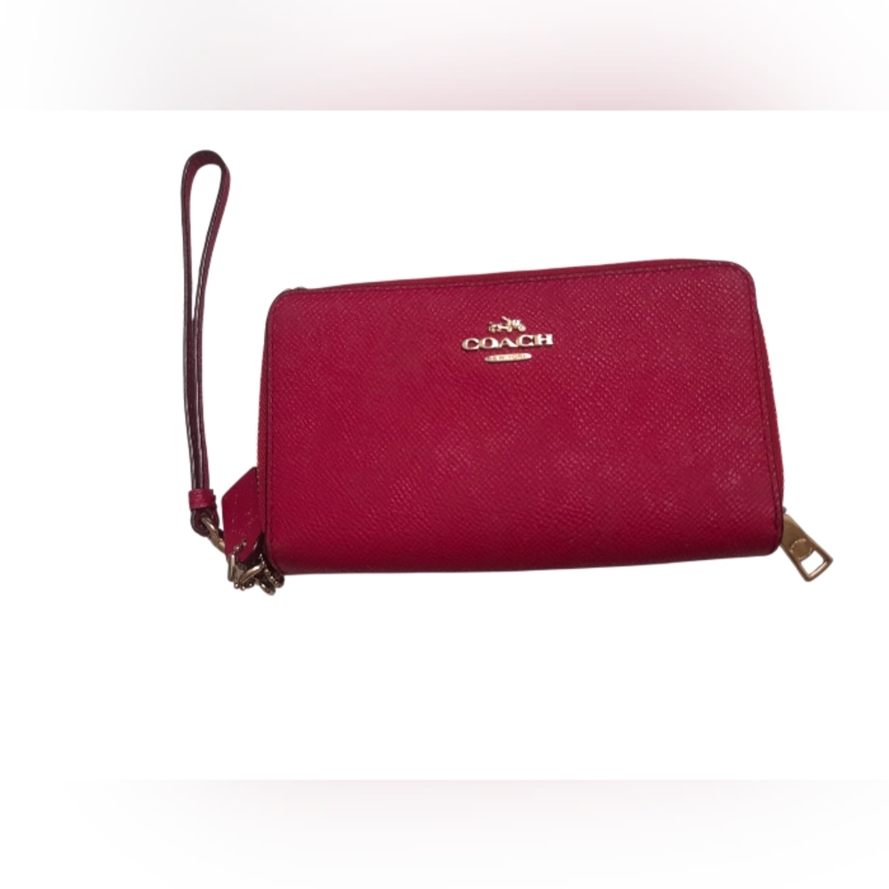 Coach Pink Zip Wallet Wristlet Y2K